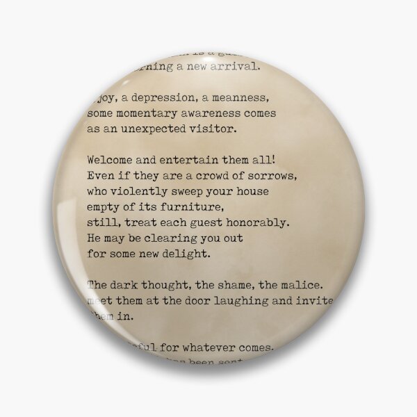 Item preview, The Guest House by Rumi - Typewriter Print on Antique Paper - Literature designed and sold by Studio Grafiikka.