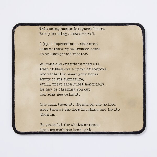 Item preview, The Guest House by Rumi - Typewriter Print on Antique Paper - Literature designed and sold by Studio Grafiikka.