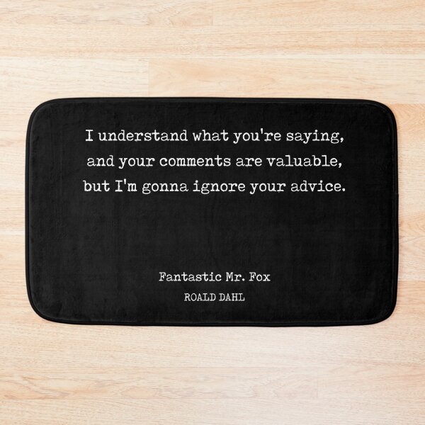 Item preview, Fantastic Mr. Fox - Roald Dahl Quote - Literature - Typewriter Print - Black designed and sold by Studio Grafiikka.