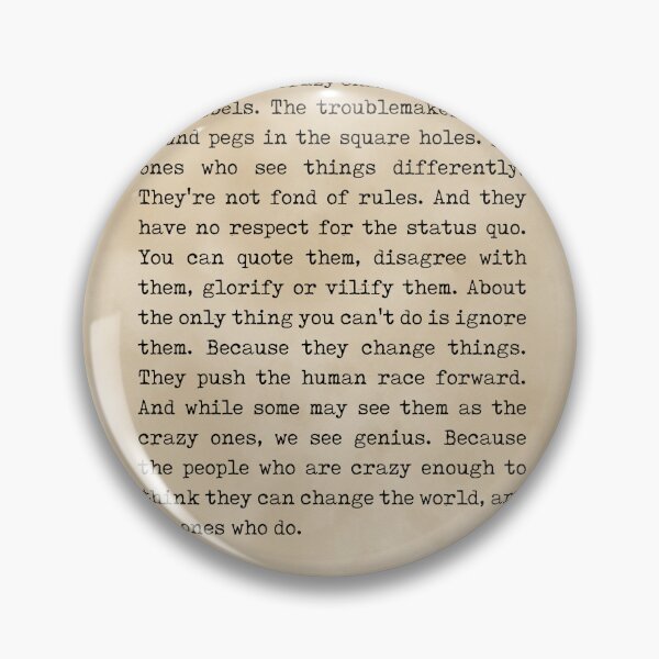 Item preview, Here's to the crazy ones - Rob Siltanen - Typewriter Quote Print 3 designed and sold by Studio Grafiikka.