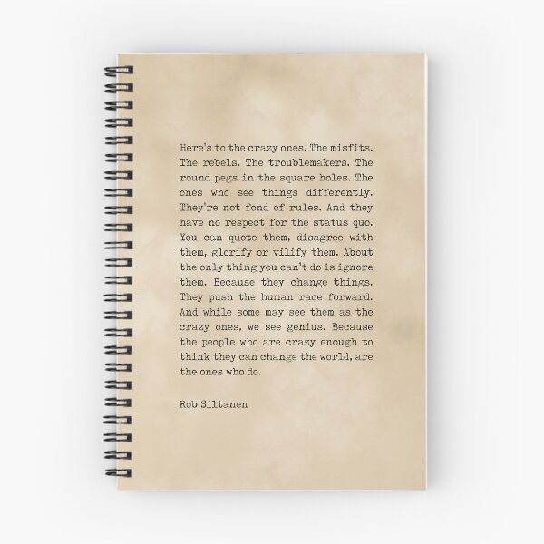 Item preview, Here's to the crazy ones - Rob Siltanen - Typewriter Quote Print 3 designed and sold by Studio Grafiikka.