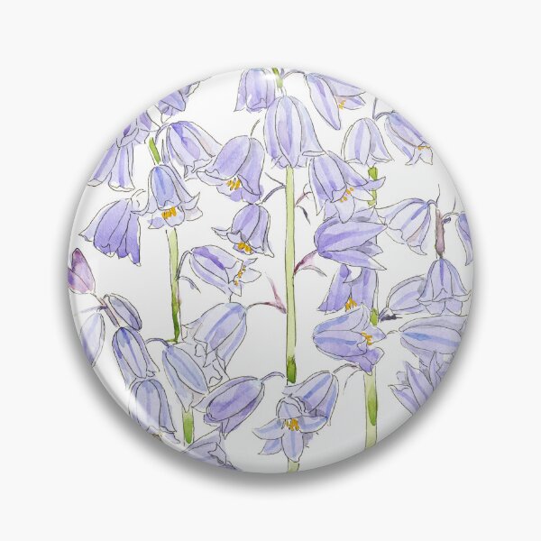 Item preview, Spanish bluebells ink and watercolor 2023 hand painted  designed and sold by ColorandColor.