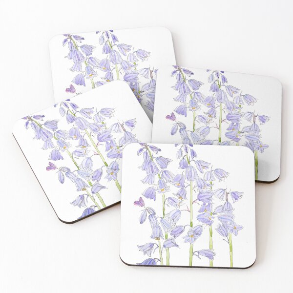 Item preview, Spanish bluebells ink and watercolor 2023 hand painted  designed and sold by ColorandColor.