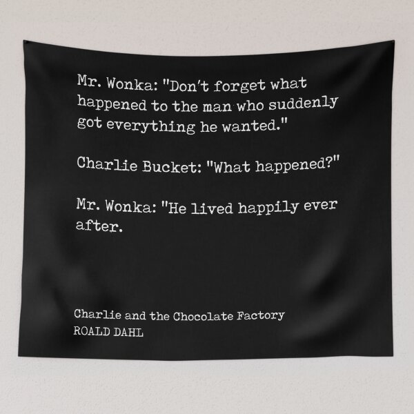 Item preview, Charlie and the Chocolate Factory - Roald Dahl Quote - Literature - Typewriter Print - Black designed and sold by Studio Grafiikka.