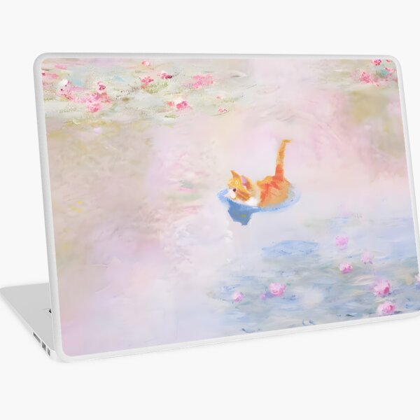 Aperçu de l'œuvre Chat mignon de Monet dans le bassin aux nénuphars créée et vendue par outdoorway.