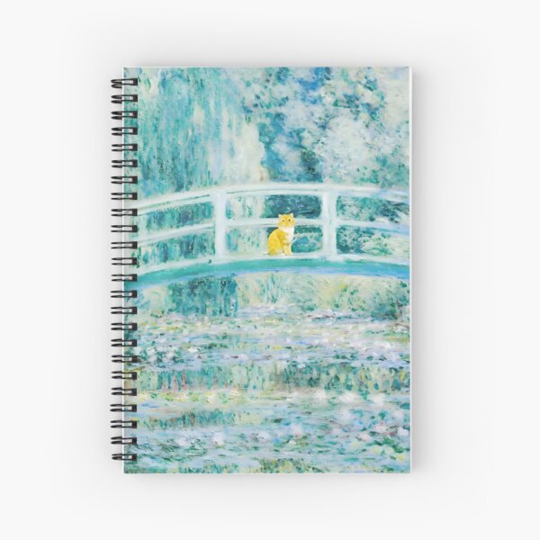 Aperçu de l'œuvre Étang aux nénuphars du chat paresseux de Monet créée et vendue par outdoorway.