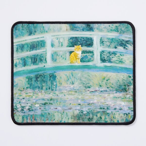 Aperçu de l'œuvre Étang aux nénuphars du chat paresseux de Monet créée et vendue par outdoorway.
