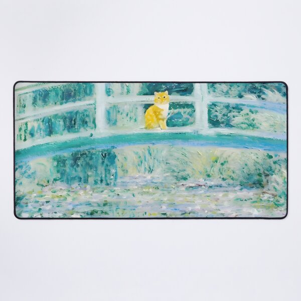 Aperçu de l'œuvre Étang aux nénuphars du chat paresseux de Monet créée et vendue par outdoorway.