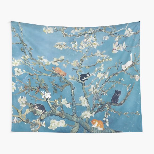 Artikel-Vorschau von Van Gogh süße Katzen in Mandelblüte, designt und verkauft von outdoorway.