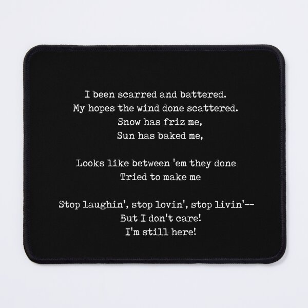 Item preview, Still Here - Langston Hughes Poem - Literature - Typewriter Print 1 - Black designed and sold by Studio Grafiikka.