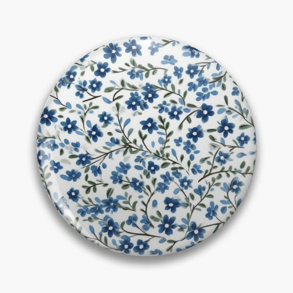 Item preview, Little blue flowers, floral pattern, watercolor flower pattern designed and sold by PixelPrintsCo.