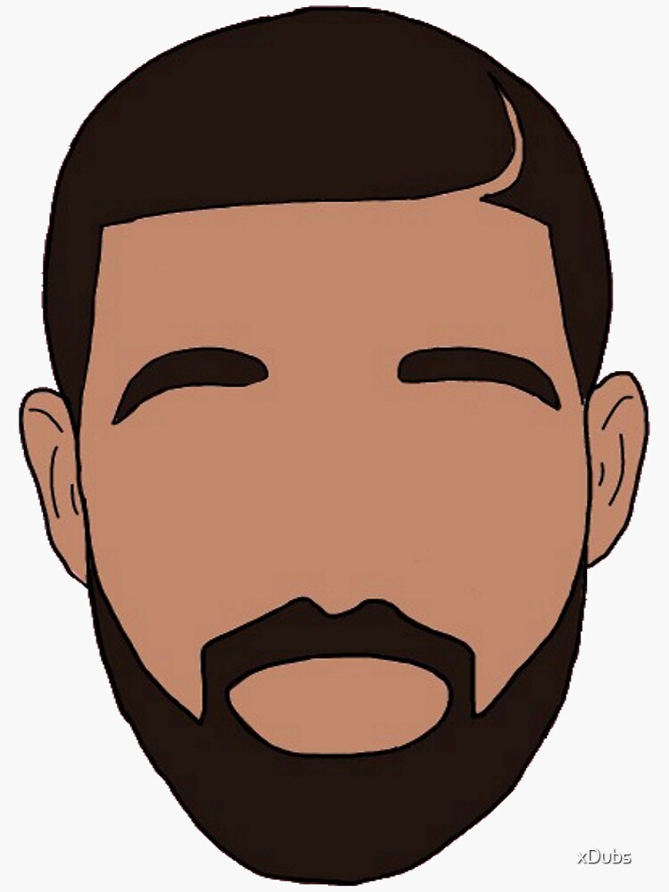 "Cartoon Drake" Sticker by xDubs | Redbubble