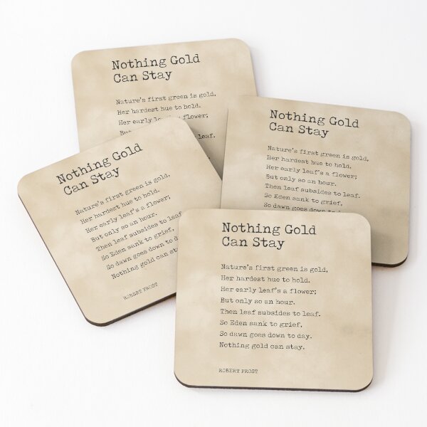 Item preview, Nothing Gold Can Stay - Robert Frost Poem - Typewriter Print 3 designed and sold by Studio Grafiikka.
