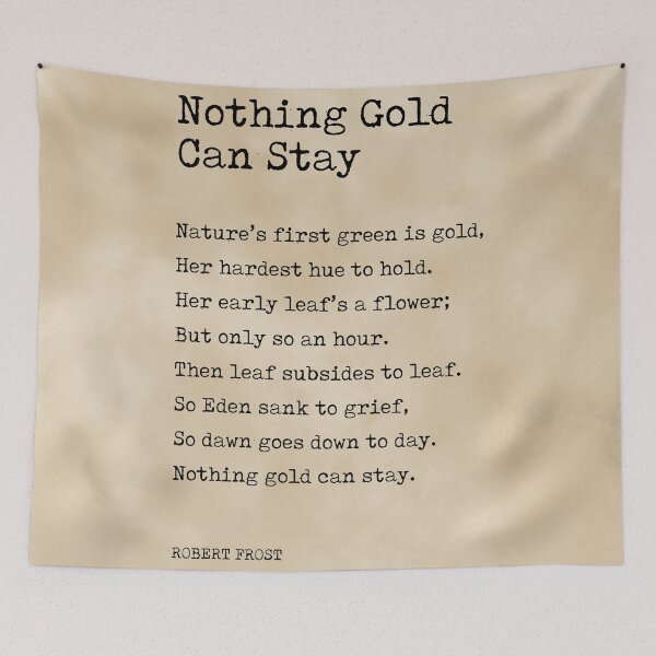 Item preview, Nothing Gold Can Stay - Robert Frost Poem - Typewriter Print 3 designed and sold by Studio Grafiikka.