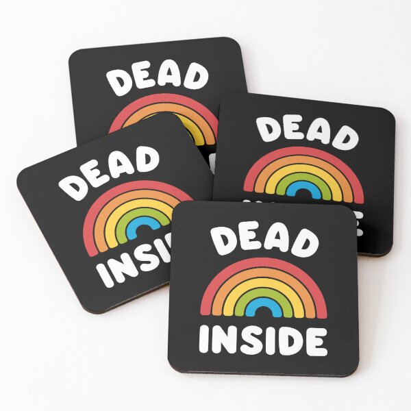 Item preview, Dead Inside Rainbow Funny Saying Sarcastic Humor designed and sold by Delightfully Cynical.