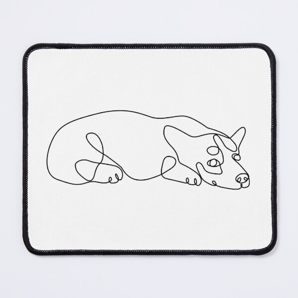 Item preview, One line Lazy Corgi designed and sold by Huebucket.