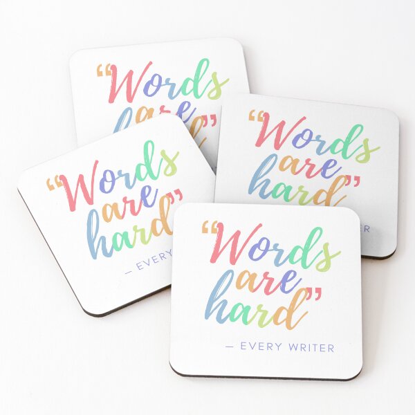 Item preview, Words are hard, writer's life, colorful designed and sold by BlisslyLife.