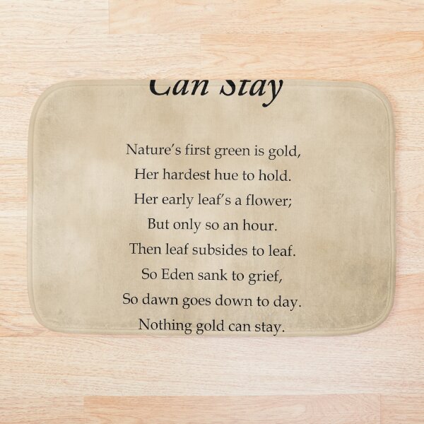 Item preview, Nada de oro puede quedarse - Poema de Robert Frost - Impresión tipográfica 3 designed and sold by Studio Grafiikka.