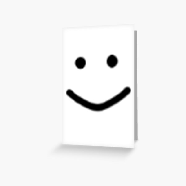 Oof Smile Greeting Card By Mickleo Redbubble - roblox head oof meme greeting card