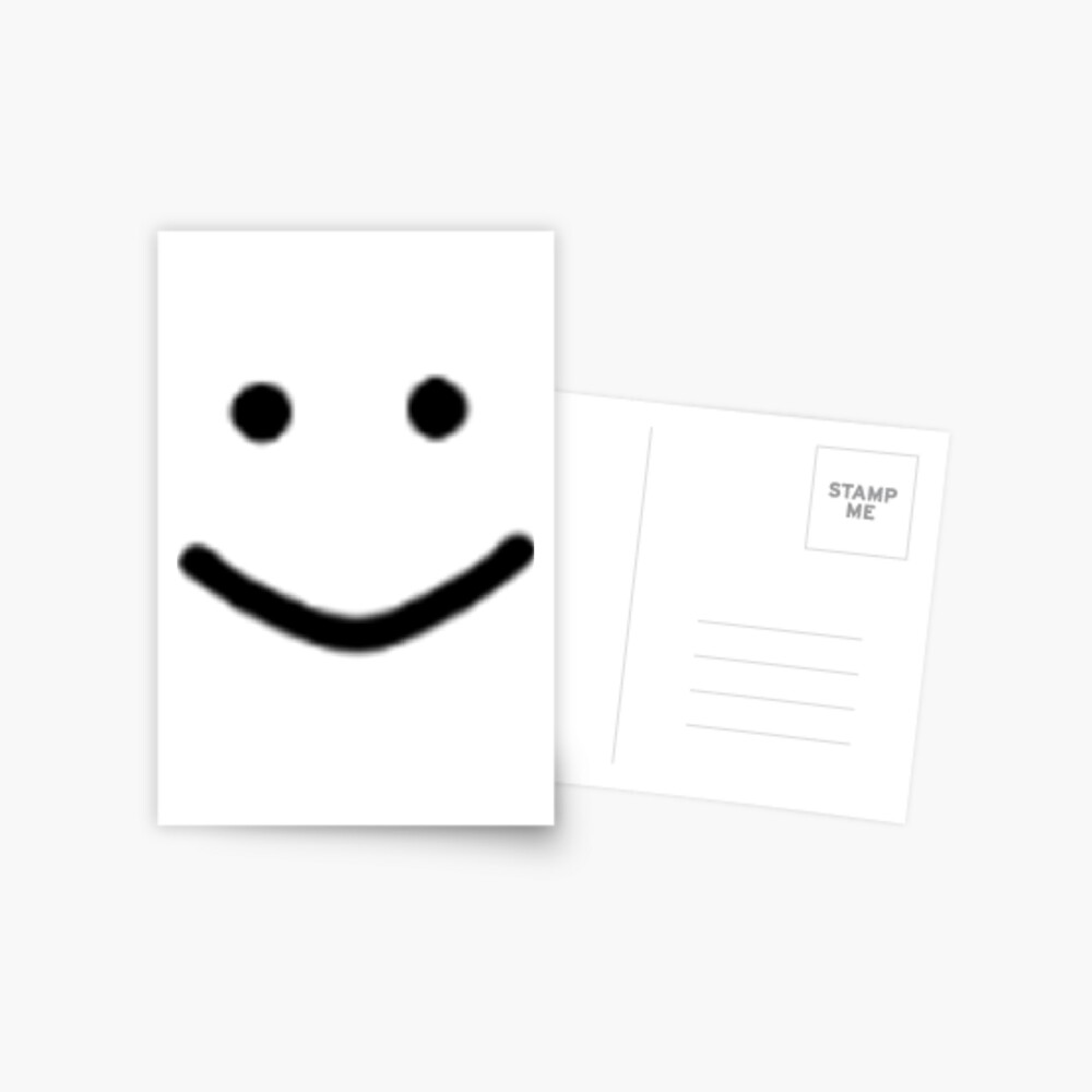 Oof Smile Postcard By Mickleo Redbubble - bighead smile roblox
