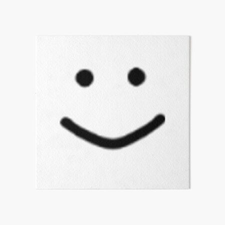 Oof Smile Art Board Print By Mickleo Redbubble - roblox big head face