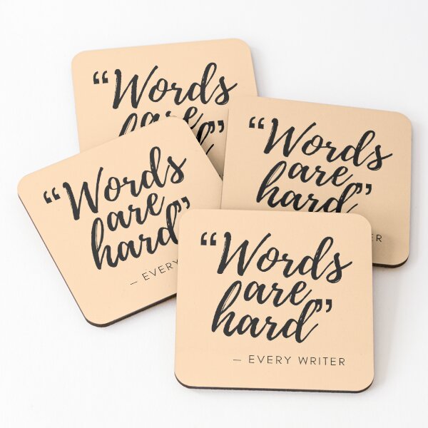 Item preview, Words are hard, writer's life, black designed and sold by BlisslyLife.