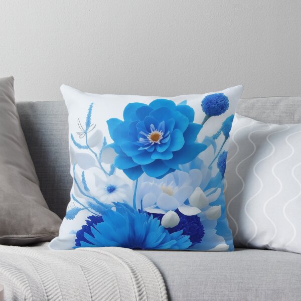 Item preview, Almighty blue flower designs #1 designed and sold by thirtydesignco.