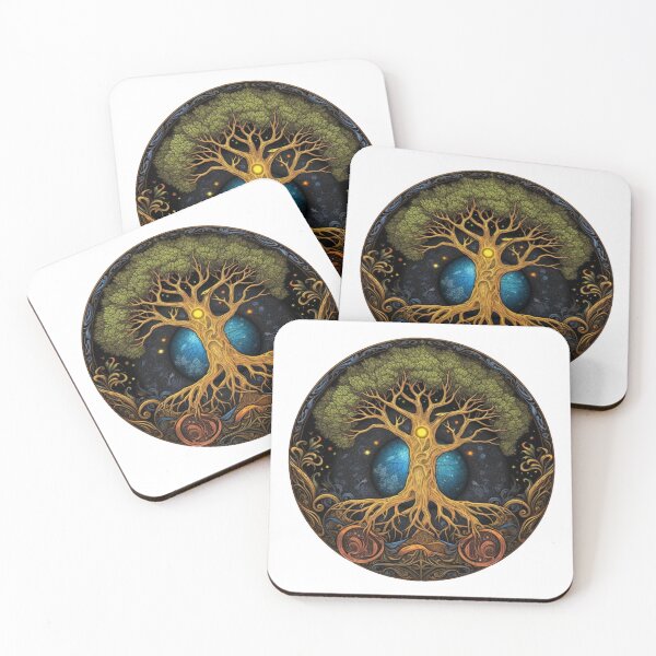 Item preview, Cosmic Roots of Yggdrasil | White | Sacred Life Tree designed and sold by FantasySoul.