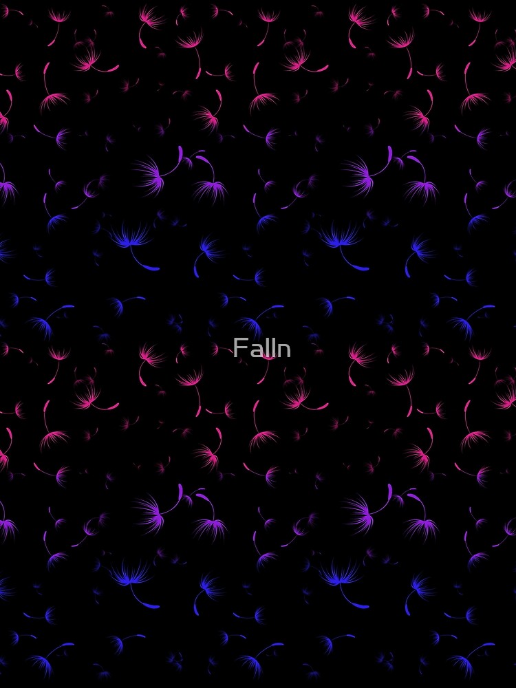 Dandelion Seeds Bisexual Pride (black background) by Falln