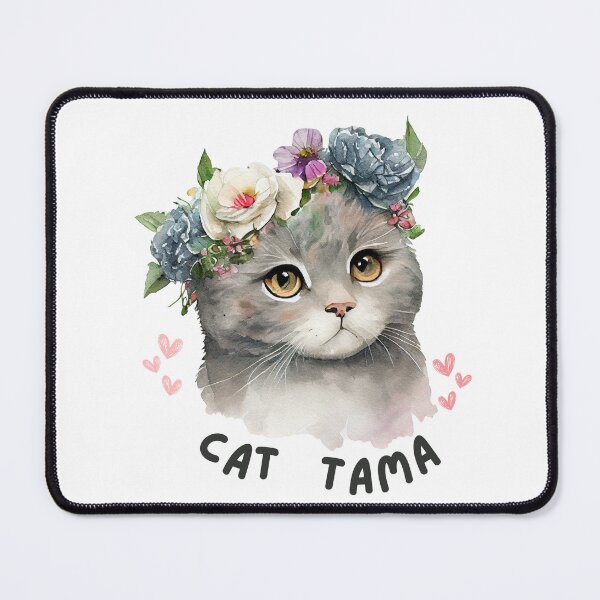 Item preview, Cute Cat Tama watercolour Design designed and sold by Harsh Katariya.