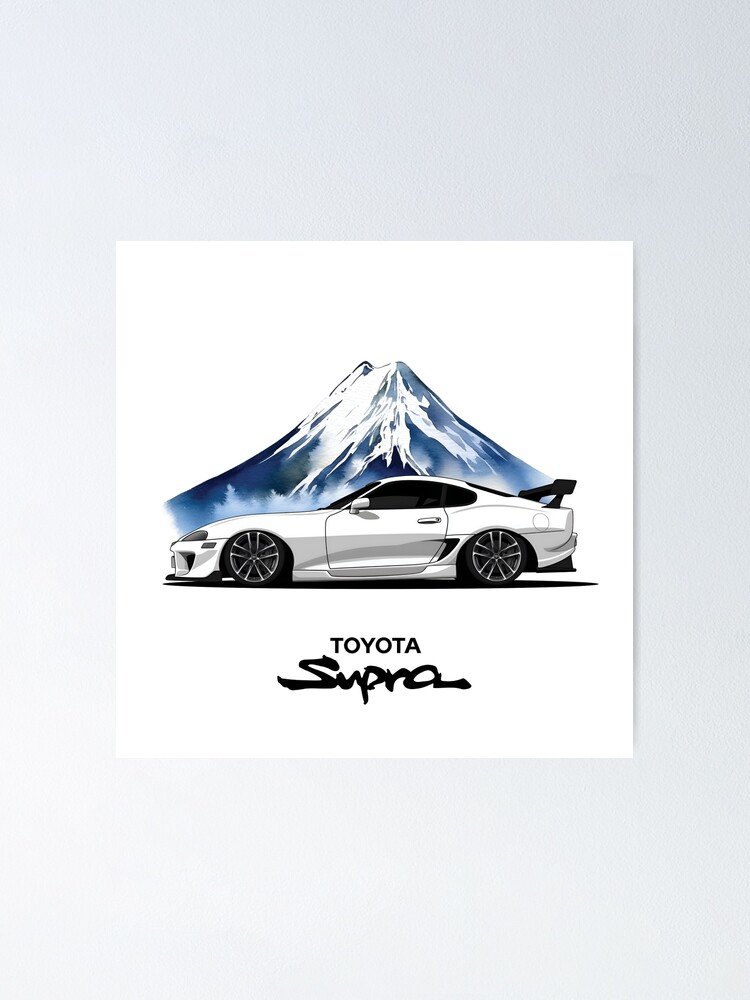 LINKING Car Poster JDM Supra MK4 Canvas Art Wall Prints Room Decor