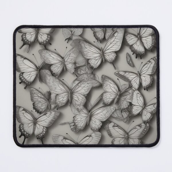Item preview, Black and White Butterfly Pattern: A graceful representation of fleeting beauty in contrasting colors designed and sold by byaz3.