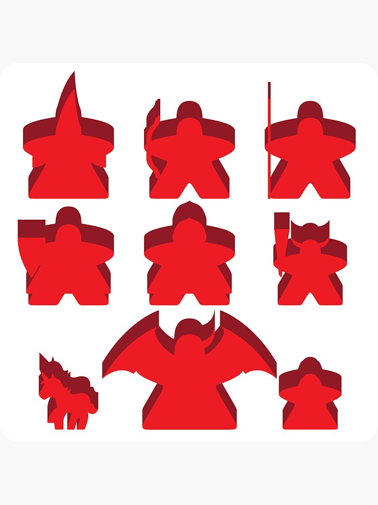DnD Meeples Sticker for Sale by AWoodDesigns