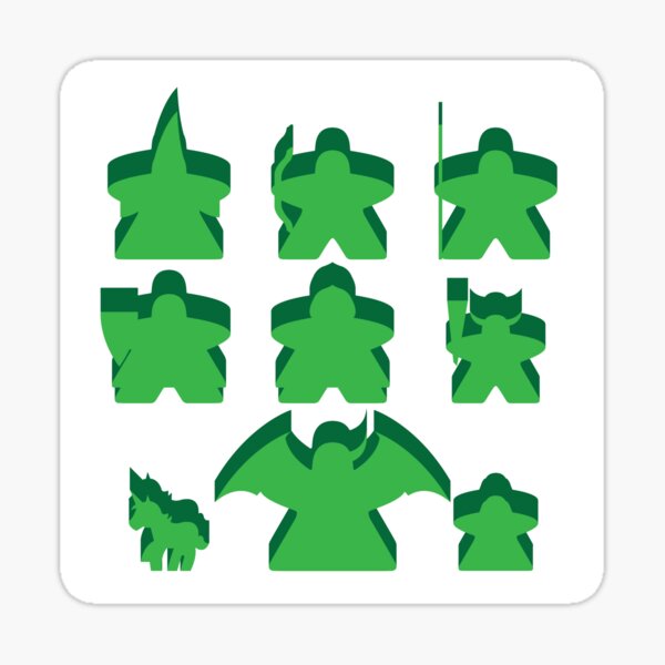 DnD Meeples Sticker for Sale by AWoodDesigns