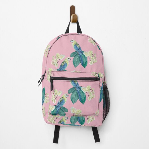 Item preview, Small Pink - Tropical Pale Headed Rosellas with Frangipani designed and sold by KamelionStudios.