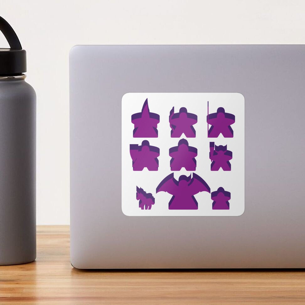 DnD Meeples Sticker for Sale by AWoodDesigns