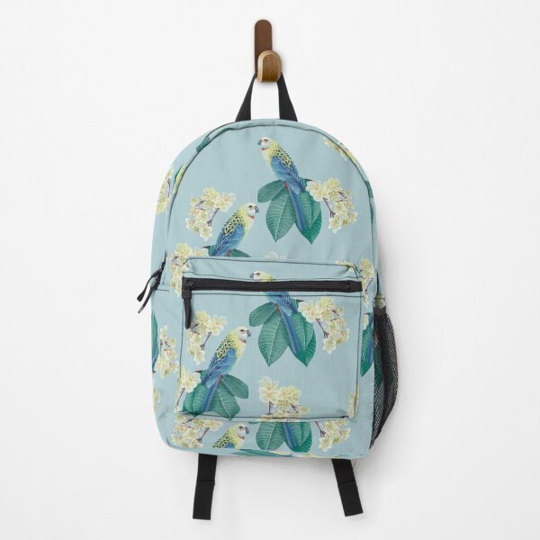 Item preview, Small Blue - Tropical Pale Headed Rosellas with Frangipani designed and sold by KamelionStudios.