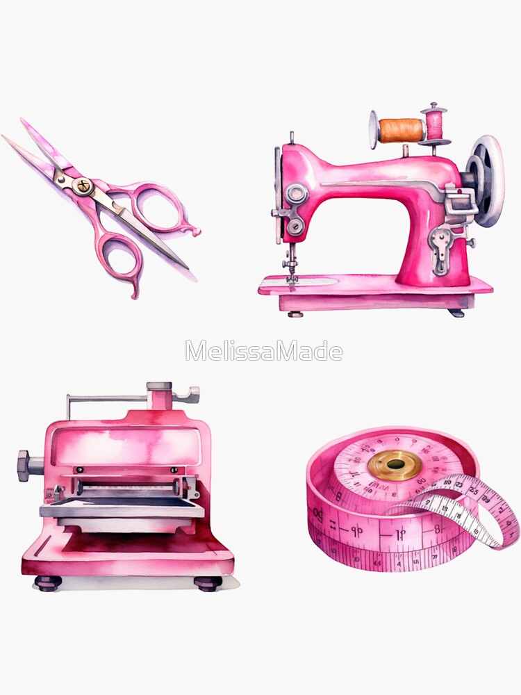 Pink Sewing Machine Poster for Sale by MelissaMade