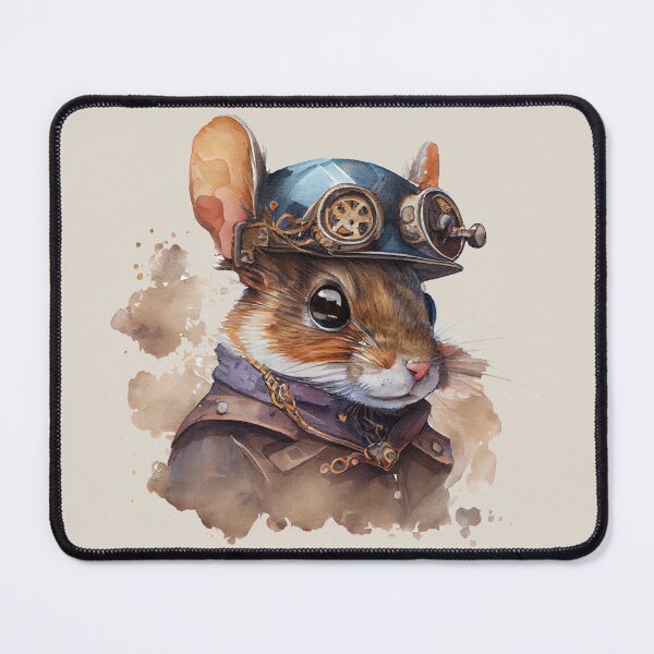 Item preview, Steampunk Mouse Profile Portrait Fantasy Art designed and sold by Sturdust.