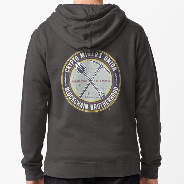 Crypt Currency Miner's Union | Blockchain Brotherhood Zipped Hoodie