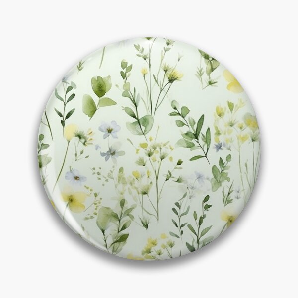 Item preview, Gentle Spring Greens - Delicate Spring Wildflowers designed and sold by LuluLovely.