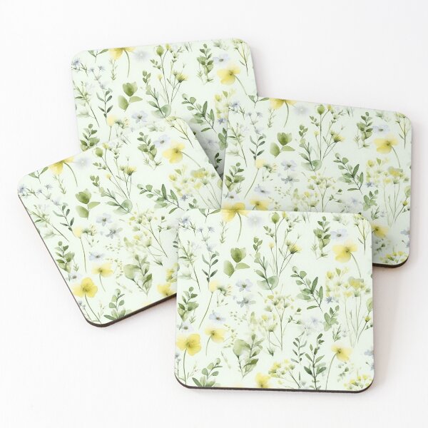 Item preview, Gentle Spring Greens - Delicate Spring Wildflowers designed and sold by LuluLovely.