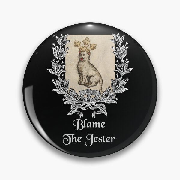 Item preview, 'Blame The Jester' Goofy Cat with Crown - Medieval Designs Collection designed and sold by Ridiculam Toga.