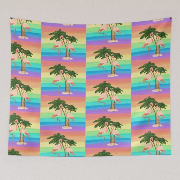 Item preview, Pink Flamingo Paradise designed and sold by barksandsqueaks.