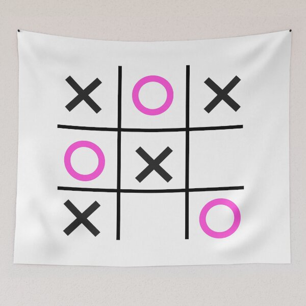 Item preview,  Tic-Tac-Toe, Xs & Os, Noughts & Crosses (barbie pink/black) designed and sold by Obawan.