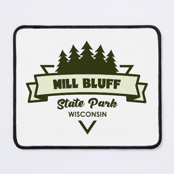 Item preview, Mill Bluff State Park Wisconsin Trees And Ribbon designed and sold by bivenart.