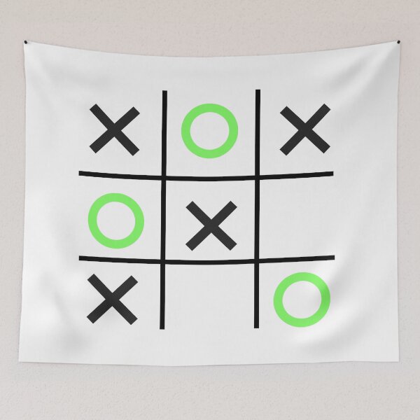 Item preview, Tic-Tac-Toe, Xs & Os, Noughts & Crosses (lime/black) designed and sold by Obawan.