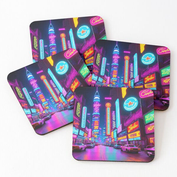 Item preview, Neon citylife in 80's nostalgia 2 designed and sold by KavaleAIdesign.