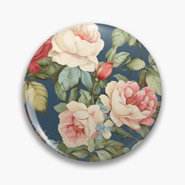 Item preview, A Tumble of Roses! Summer Roses on Blue designed and sold by LuluLovely.