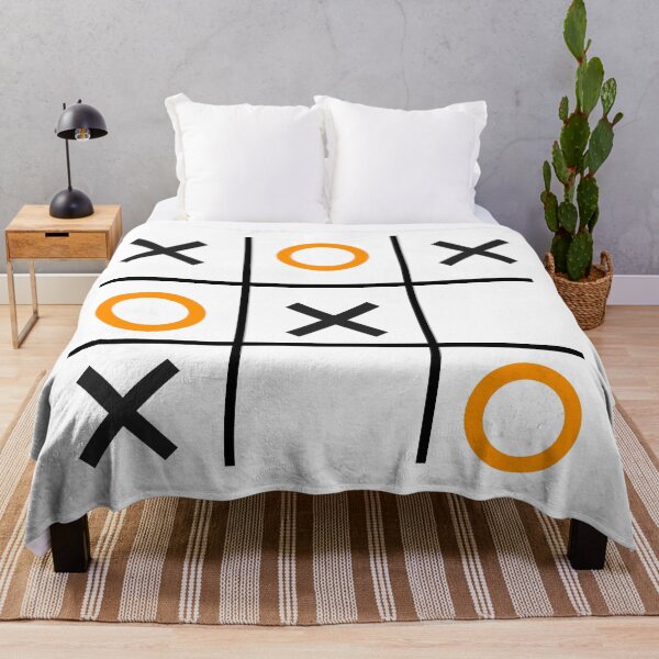 Item preview, Tic-Tac-Toe, Xs & Os, Noughts & Crosses (orange/black) designed and sold by Obawan.